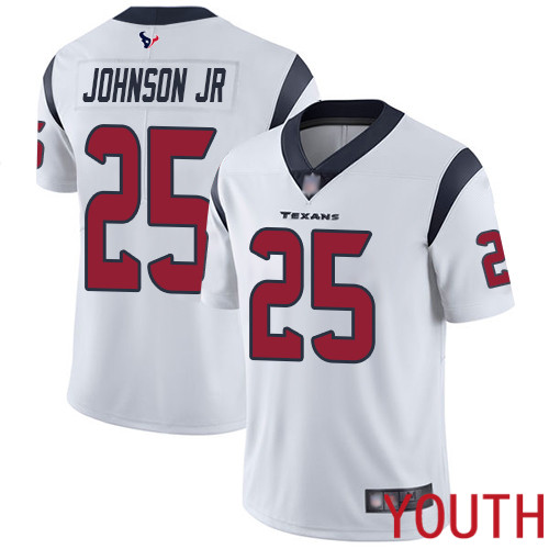 Houston Texans Limited White Youth Duke Johnson Jr Road Jersey NFL Football #25 Vapor Untouchable